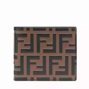 Fendi Black and Brown Wallet